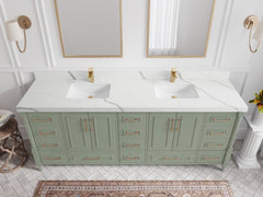 Aberdeen 84 in. W x 22 in. D Double Sink Bathroom Vanity - photo 12