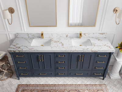 Aberdeen 84 in. W x 22 in. D Double Sink Bathroom Vanity - Willow Bath and Vanity