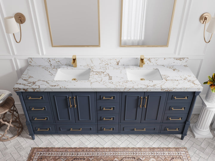 Aberdeen 84 in. W x 22 in. D Double Sink Bathroom Vanity - photo 35