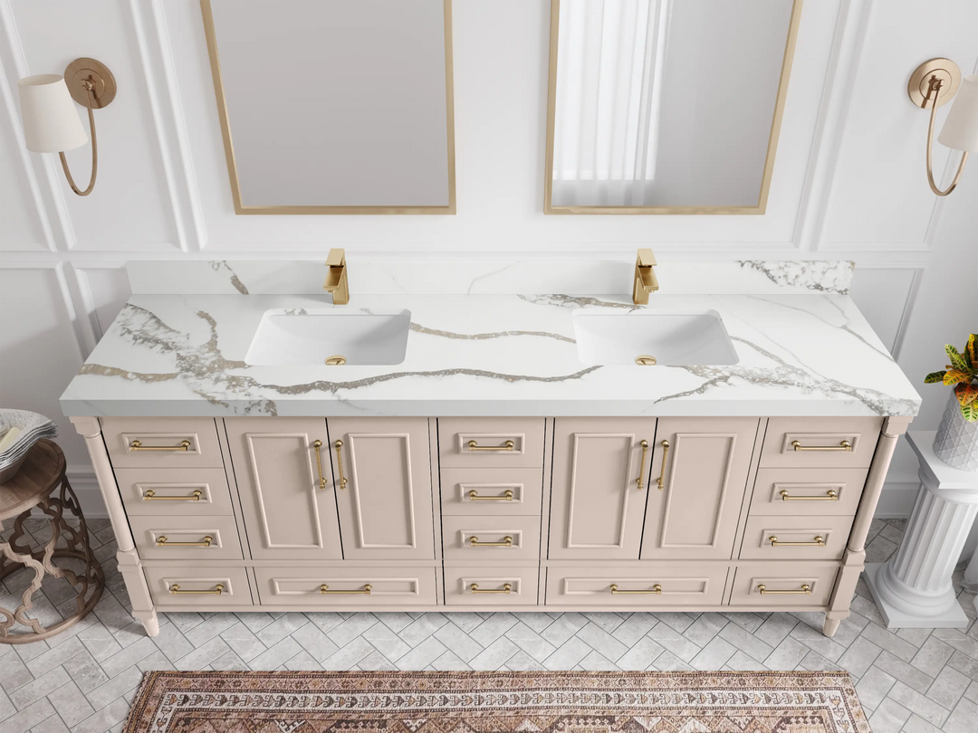 Aberdeen 84 in. W x 22 in. D Double Sink Bathroom Vanity - Willow Bath and Vanity