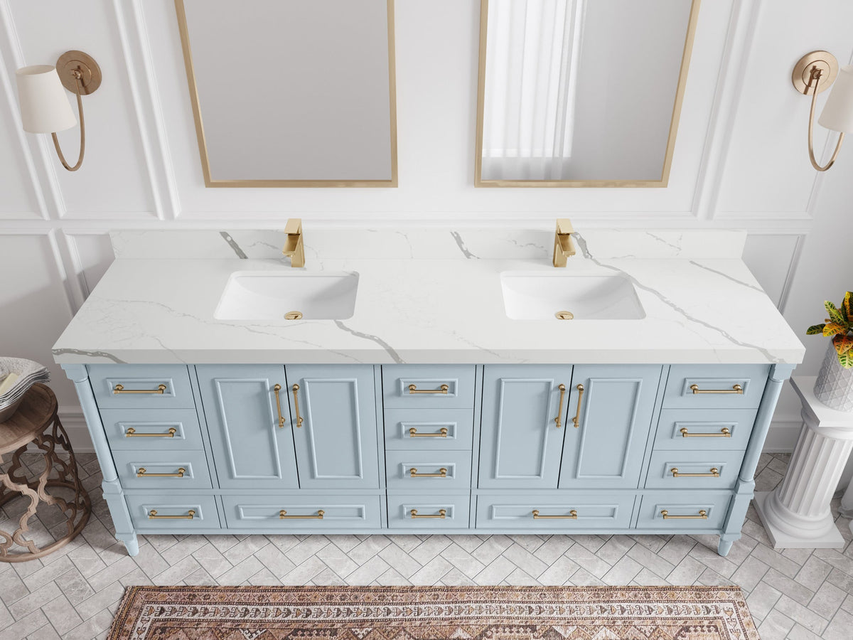 Aberdeen 84 in. W x 22 in. D Double Sink Bathroom Vanity - Willow Bath and Vanity