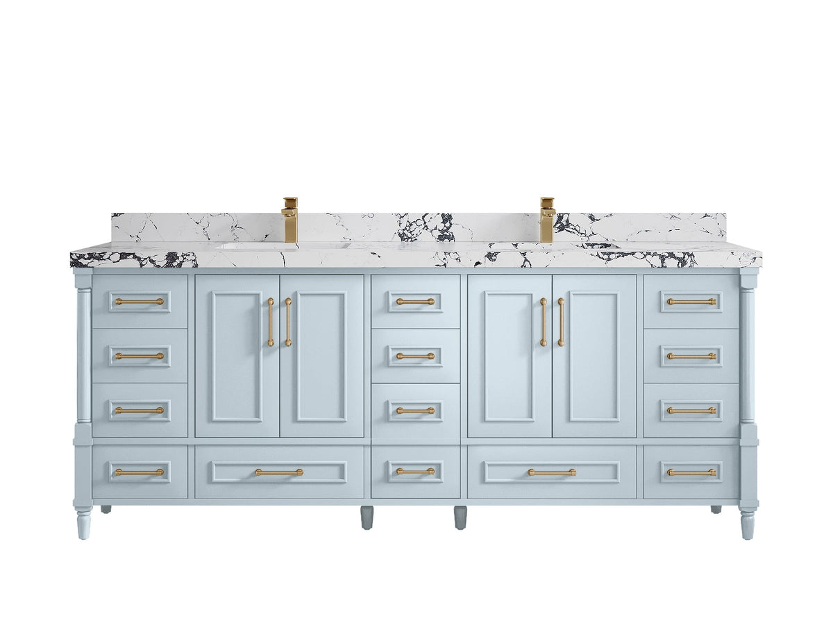 Aberdeen 84 in. W x 22 in. D Double Sink Bathroom Vanity - Willow Bath and Vanity