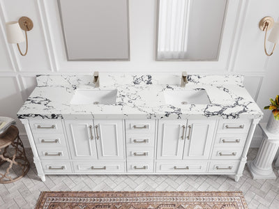 Aberdeen 84 in. W x 22 in. D Double Sink Bathroom Vanity - Willow Bath and Vanity