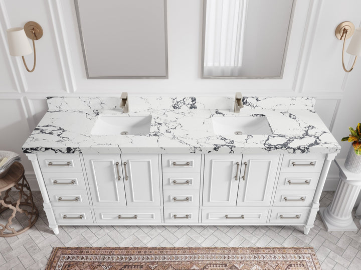 Aberdeen 84 in. W x 22 in. D Double Sink Bathroom Vanity - photo 38
