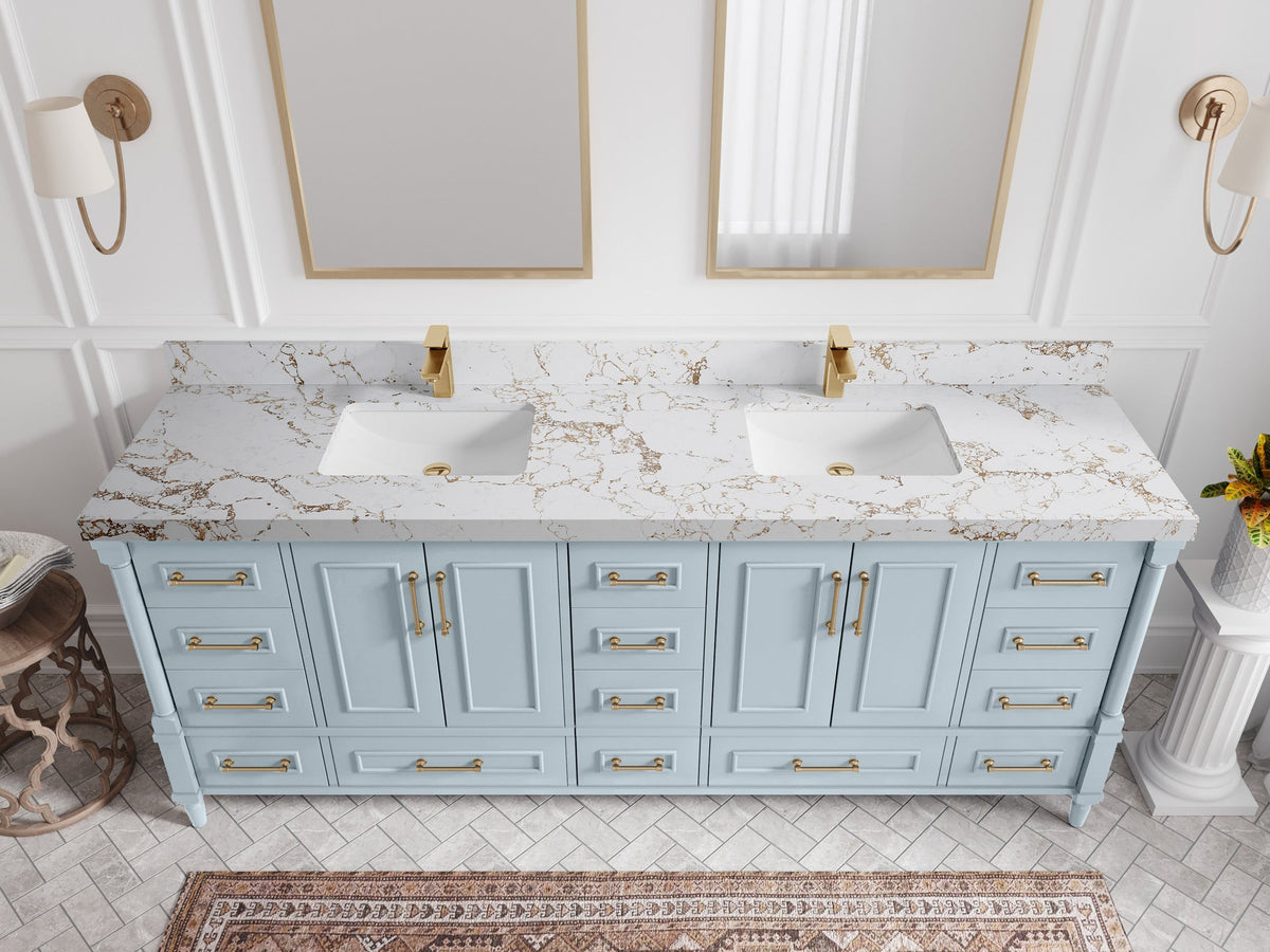Aberdeen 84 in. W x 22 in. D Double Sink Bathroom Vanity - Willow Bath and Vanity