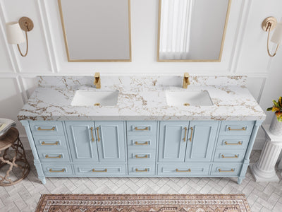 Aberdeen 84 in. W x 22 in. D Double Sink Bathroom Vanity - Willow Bath and Vanity