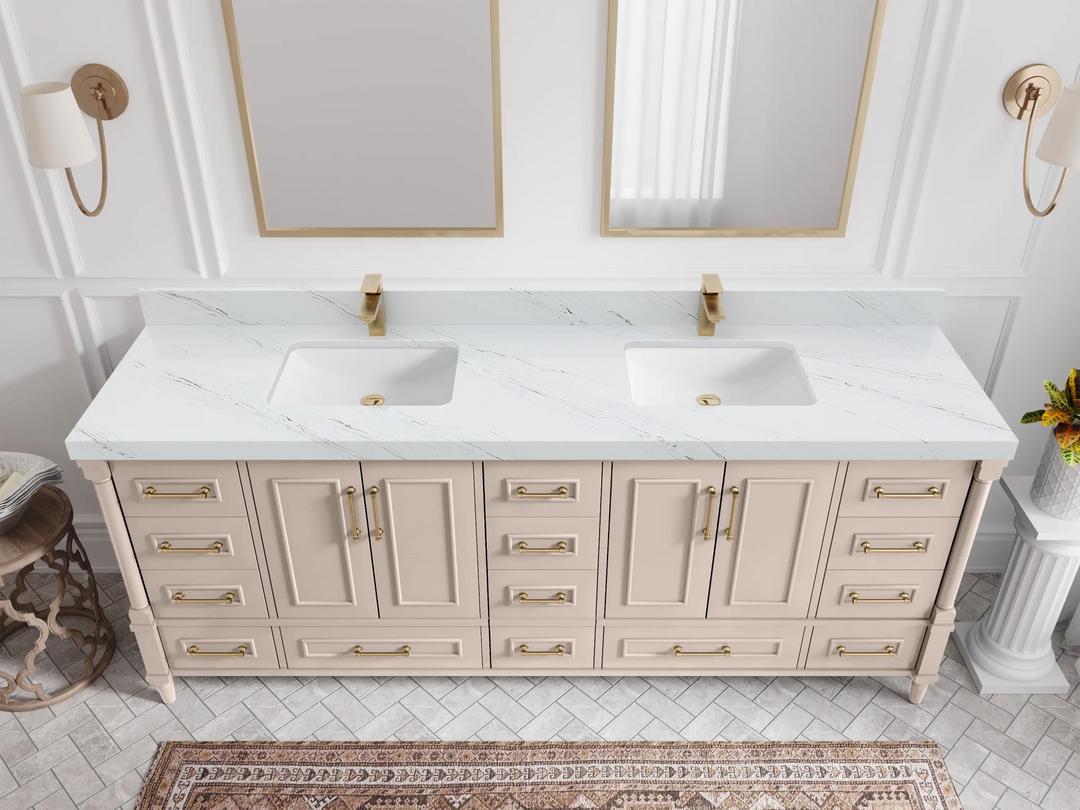 Aberdeen 84 in. W x 22 in. D Double Sink Bathroom Vanity - Willow Bath and Vanity