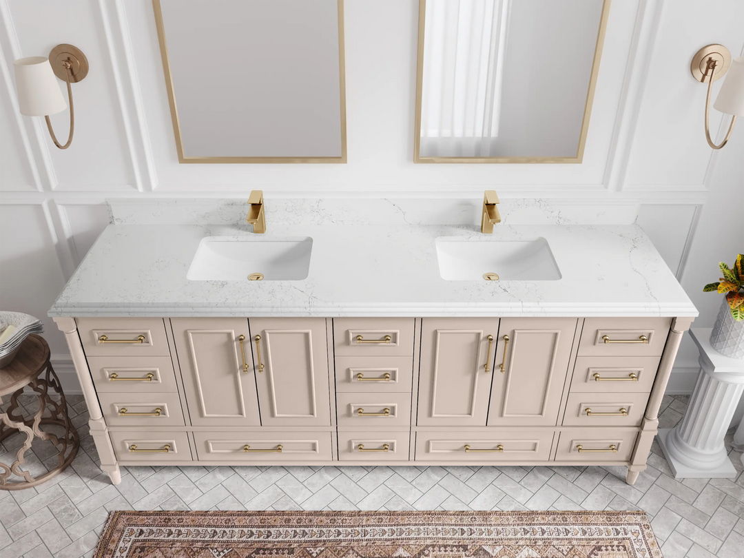 Aberdeen 84 in. W x 22 in. D Double Sink Bathroom Vanity - Willow Bath and Vanity