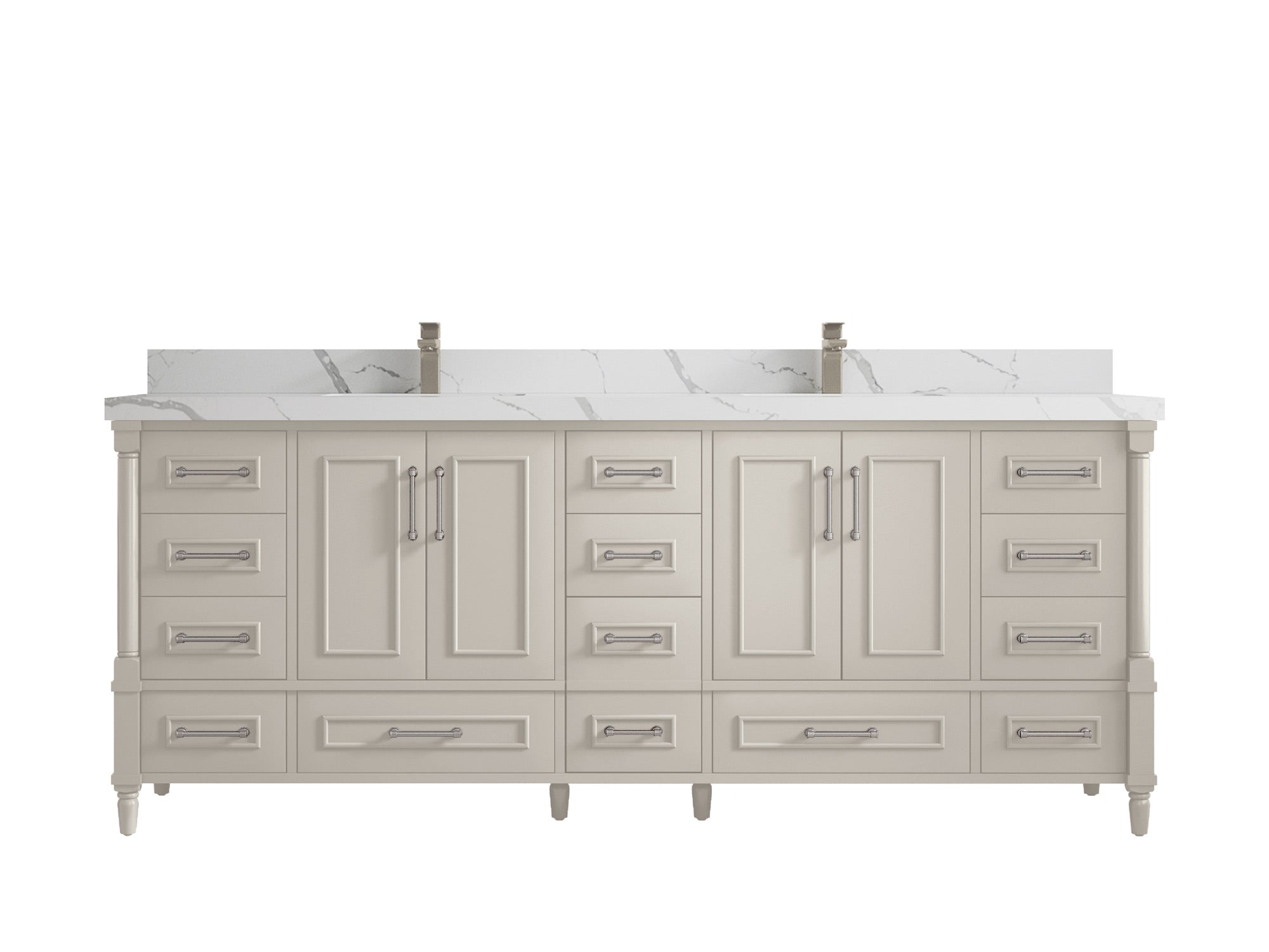 Aberdeen 84 in. W x 22 in. D Double Sink Bathroom Vanity - Willow Bath and Vanity