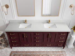 Aberdeen 84 in. W x 22 in. D Double Sink Bathroom Vanity - photo 9