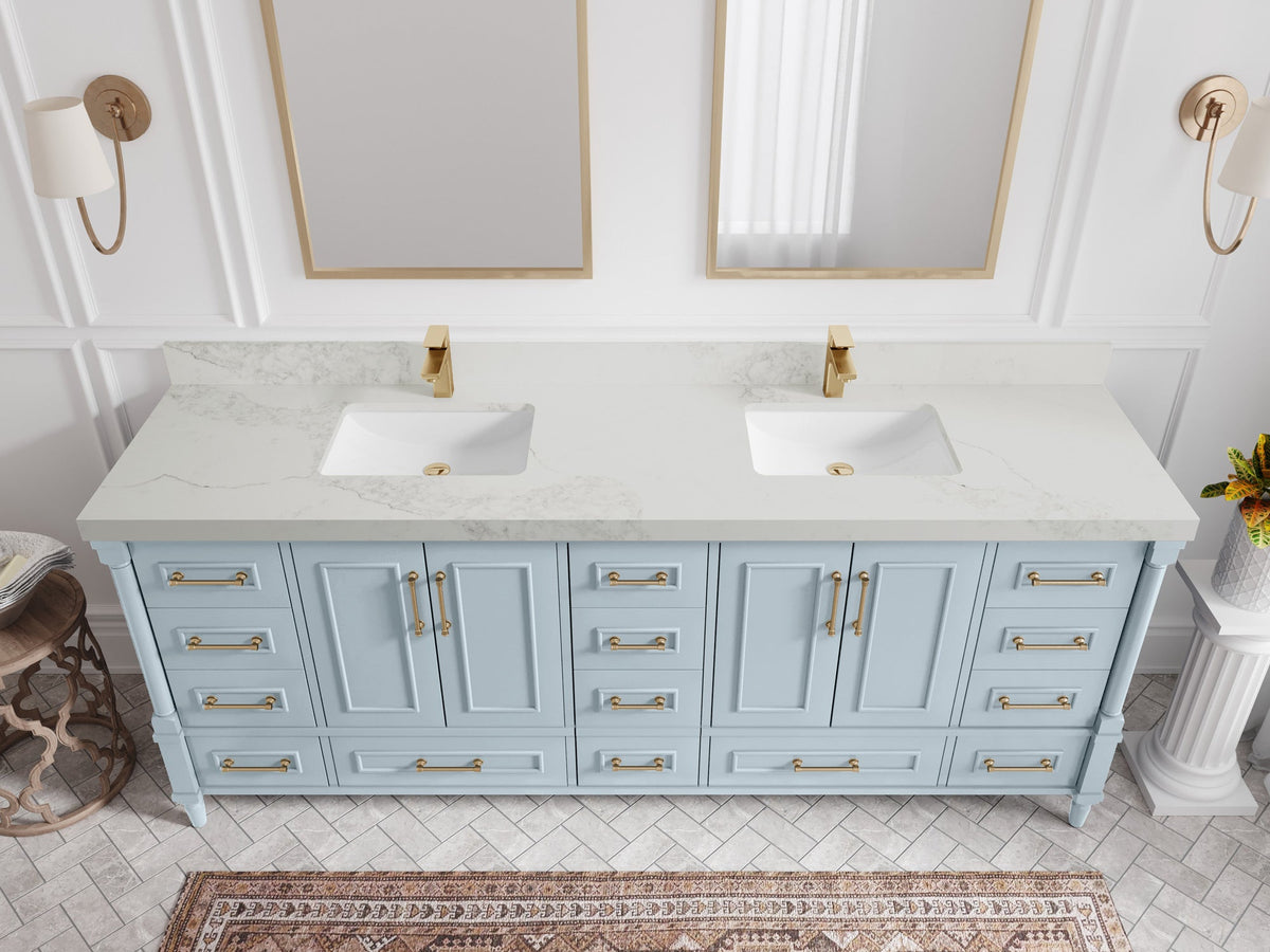 Aberdeen 84 in. W x 22 in. D Double Sink Bathroom Vanity - Willow Bath and Vanity