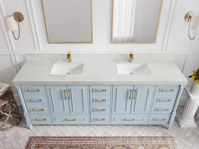 Aberdeen 84 in. W x 22 in. D Double Sink Bathroom Vanity - Willow Bath and Vanity