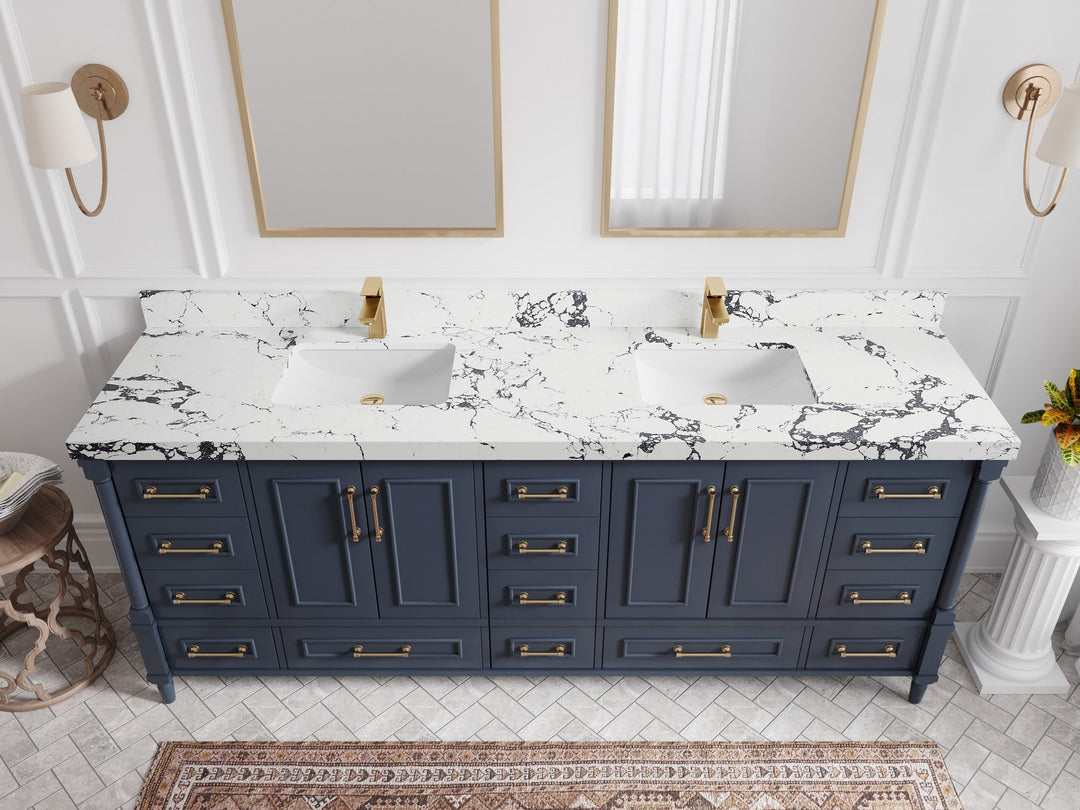 Aberdeen 84 in. W x 22 in. D Double Sink Bathroom Vanity - Willow Bath and Vanity
