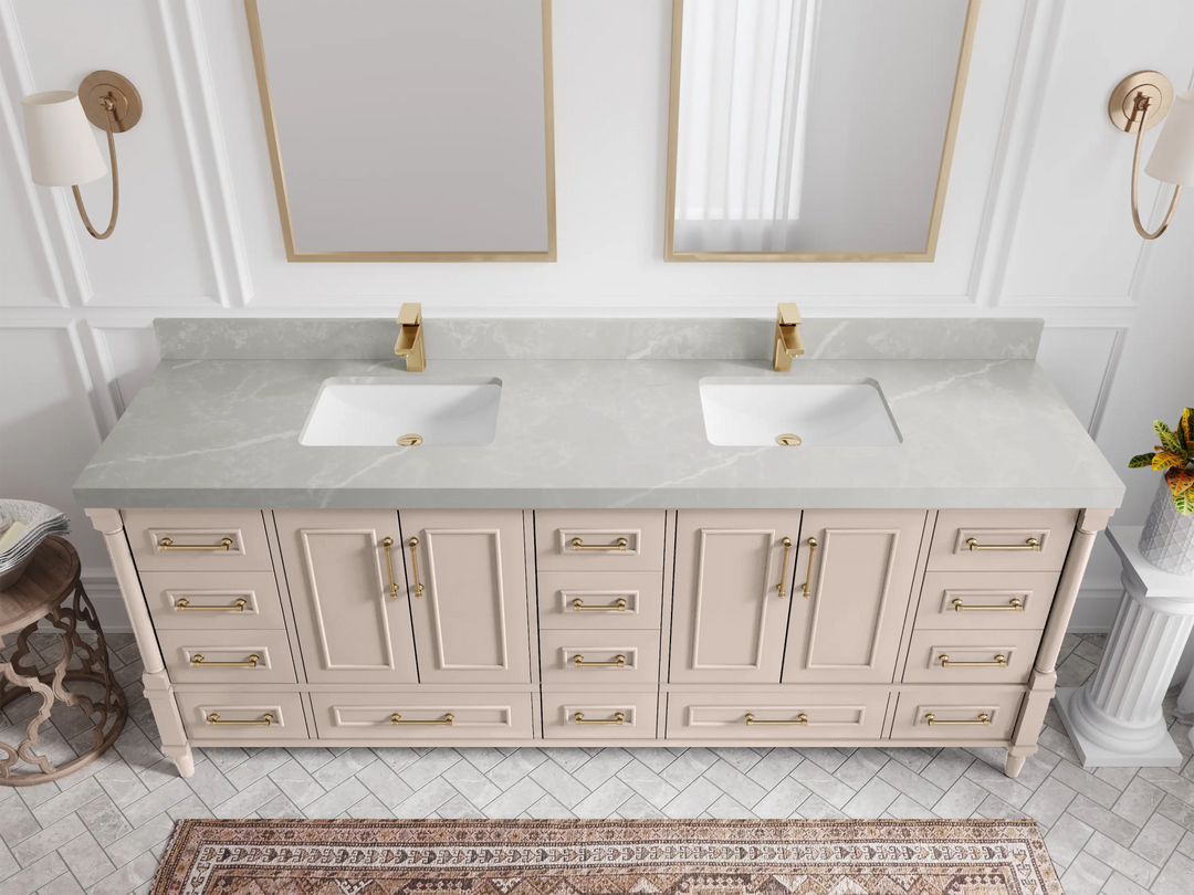 Aberdeen 84 in. W x 22 in. D Double Sink Bathroom Vanity - Willow Bath and Vanity