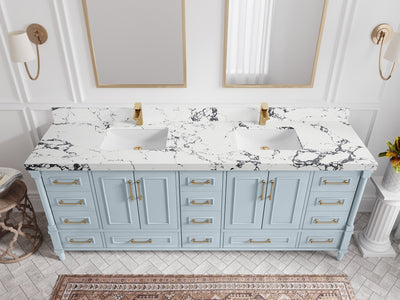 Aberdeen 84 in. W x 22 in. D Double Sink Bathroom Vanity - Willow Bath and Vanity