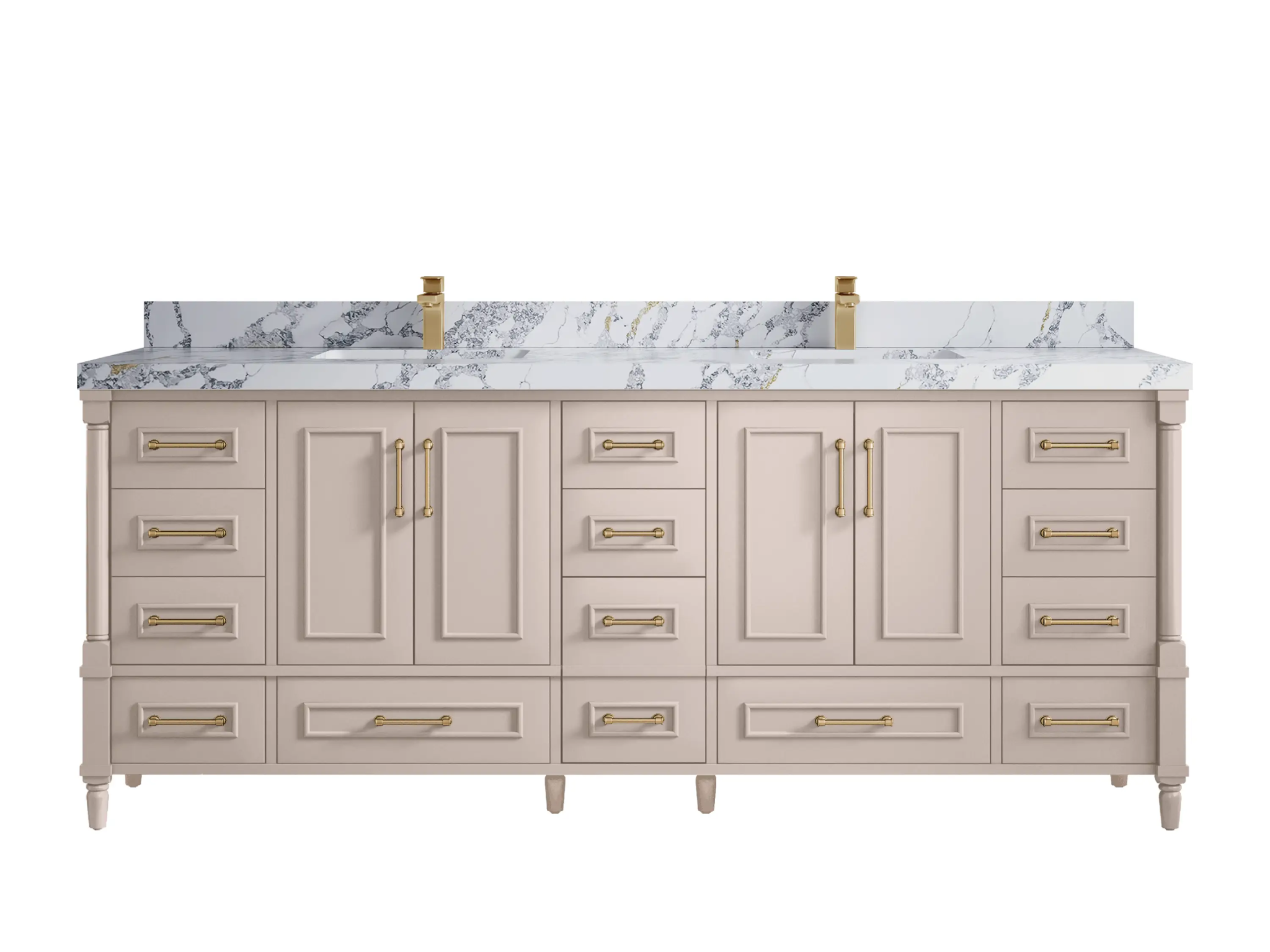 Aberdeen 84 in. W x 22 in. D Double Sink Bathroom Vanity - Willow Bath and Vanity