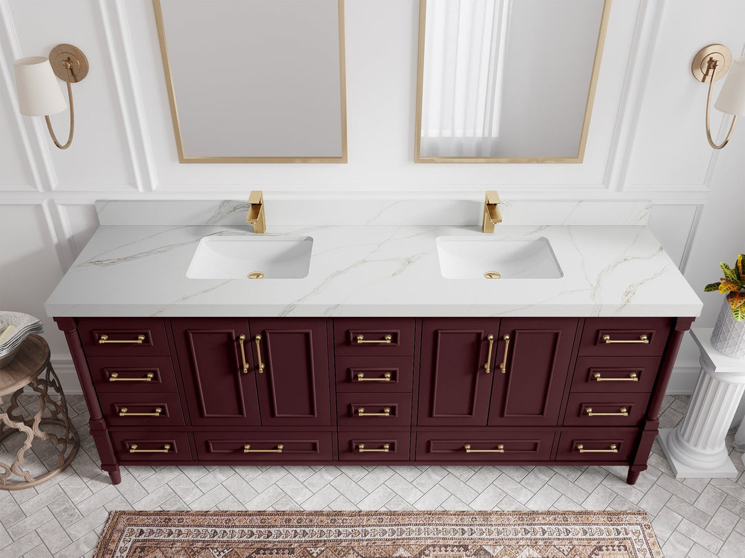 Aberdeen 84 in. W x 22 in. D Double Sink Bathroom Vanity - Willow Bath and Vanity