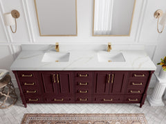 Aberdeen 84 in. W x 22 in. D Double Sink Bathroom Vanity - photo 19