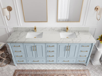 Aberdeen 84 in. W x 22 in. D Double Sink Bathroom Vanity - Willow Bath and Vanity