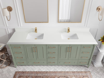 Aberdeen 84 in. W x 22 in. D Double Sink Bathroom Vanity - Willow Bath and Vanity