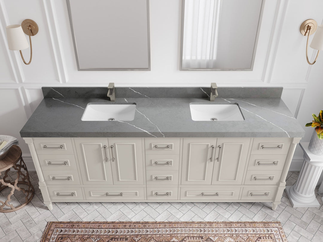 Aberdeen 84 in. W x 22 in. D Double Sink Bathroom Vanity - Willow Bath and Vanity