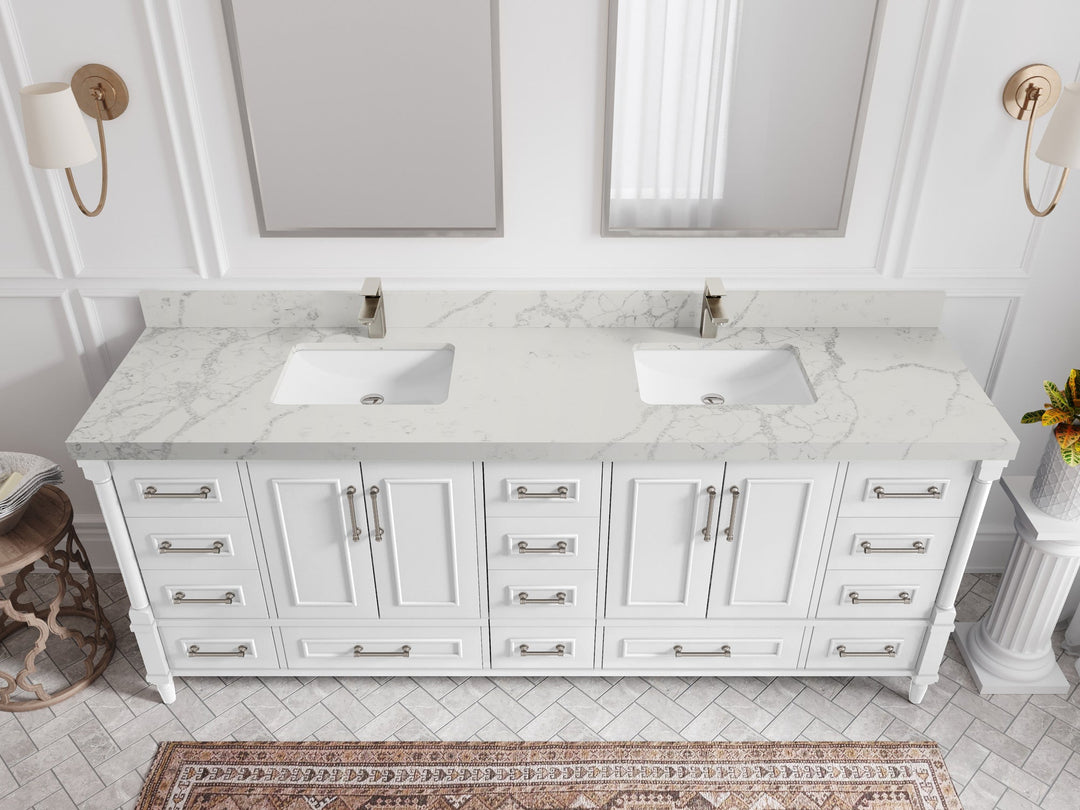 Aberdeen 84 in. W x 22 in. D Double Sink Bathroom Vanity - Willow Bath and Vanity
