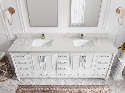 Aberdeen 84 in. W x 22 in. D Double Sink Bathroom Vanity - Willow Bath and Vanity