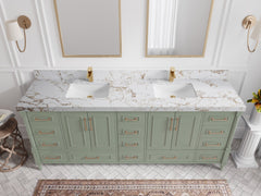 Aberdeen 84 in. W x 22 in. D Double Sink Bathroom Vanity - photo 36