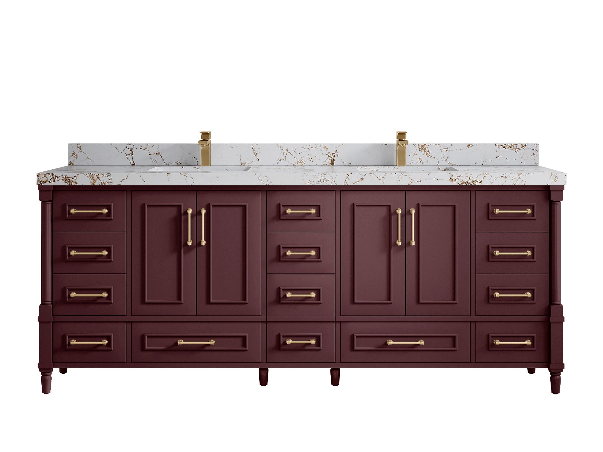 Aberdeen 84 in. W x 22 in. D Double Sink Bathroom Vanity - Willow Bath and Vanity