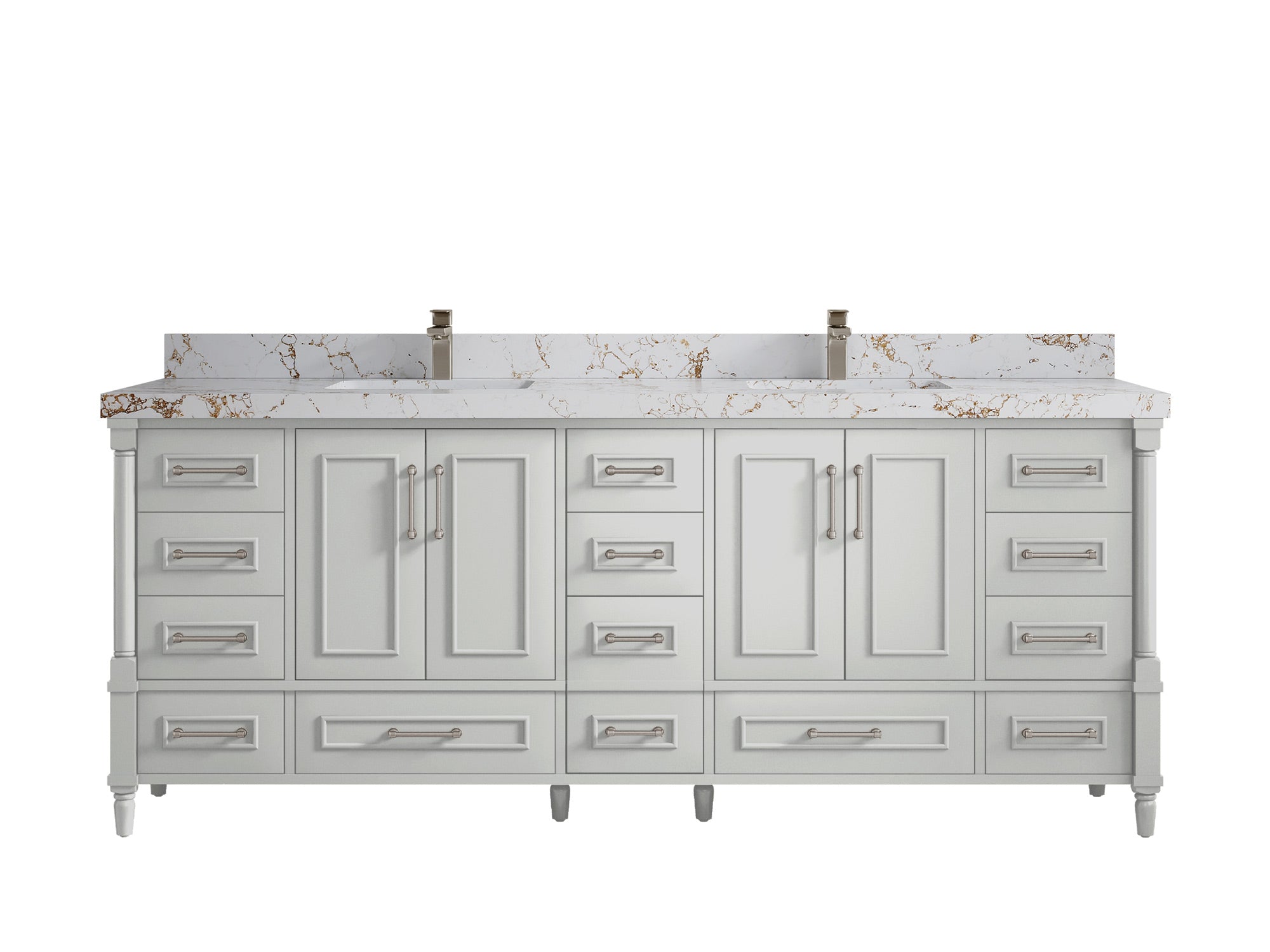 Aberdeen 84 in. W x 22 in. D Double Sink Bathroom Vanity - Willow Bath and Vanity