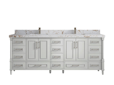 Aberdeen 84 in. W x 22 in. D Double Sink Bathroom Vanity - Willow Bath and Vanity