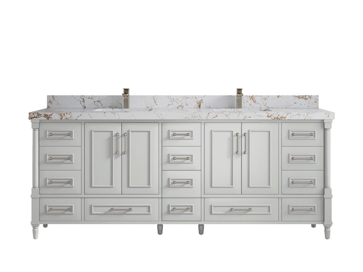Aberdeen 84 in. W x 22 in. D Double Sink Bathroom Vanity - photo 36