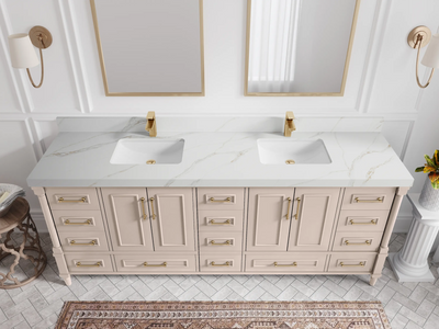Aberdeen 84 in. W x 22 in. D Double Sink Bathroom Vanity - Willow Bath and Vanity