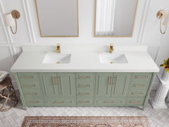 Aberdeen 84 in. W x 22 in. D Double Sink Bathroom Vanity - photo 42