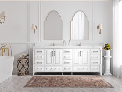 Aberdeen 84 in. W x 22 in. D Double Sink Bathroom Vanity - Willow Bath and Vanity