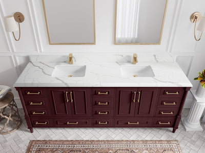 Aberdeen 84 in. W x 22 in. D Double Sink Bathroom Vanity - Willow Bath and Vanity