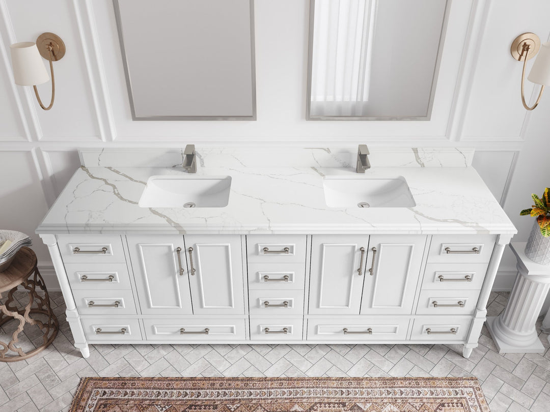 Aberdeen 84 in. W x 22 in. D Double Sink Bathroom Vanity - Willow Bath and Vanity