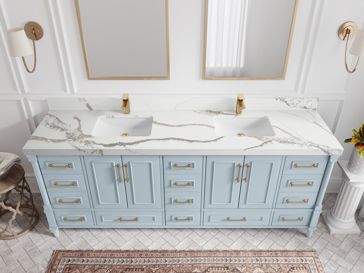 Aberdeen 84 in. W x 22 in. D Double Sink Bathroom Vanity - Willow Bath and Vanity