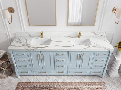 Aberdeen 84 in. W x 22 in. D Double Sink Bathroom Vanity - Willow Bath and Vanity