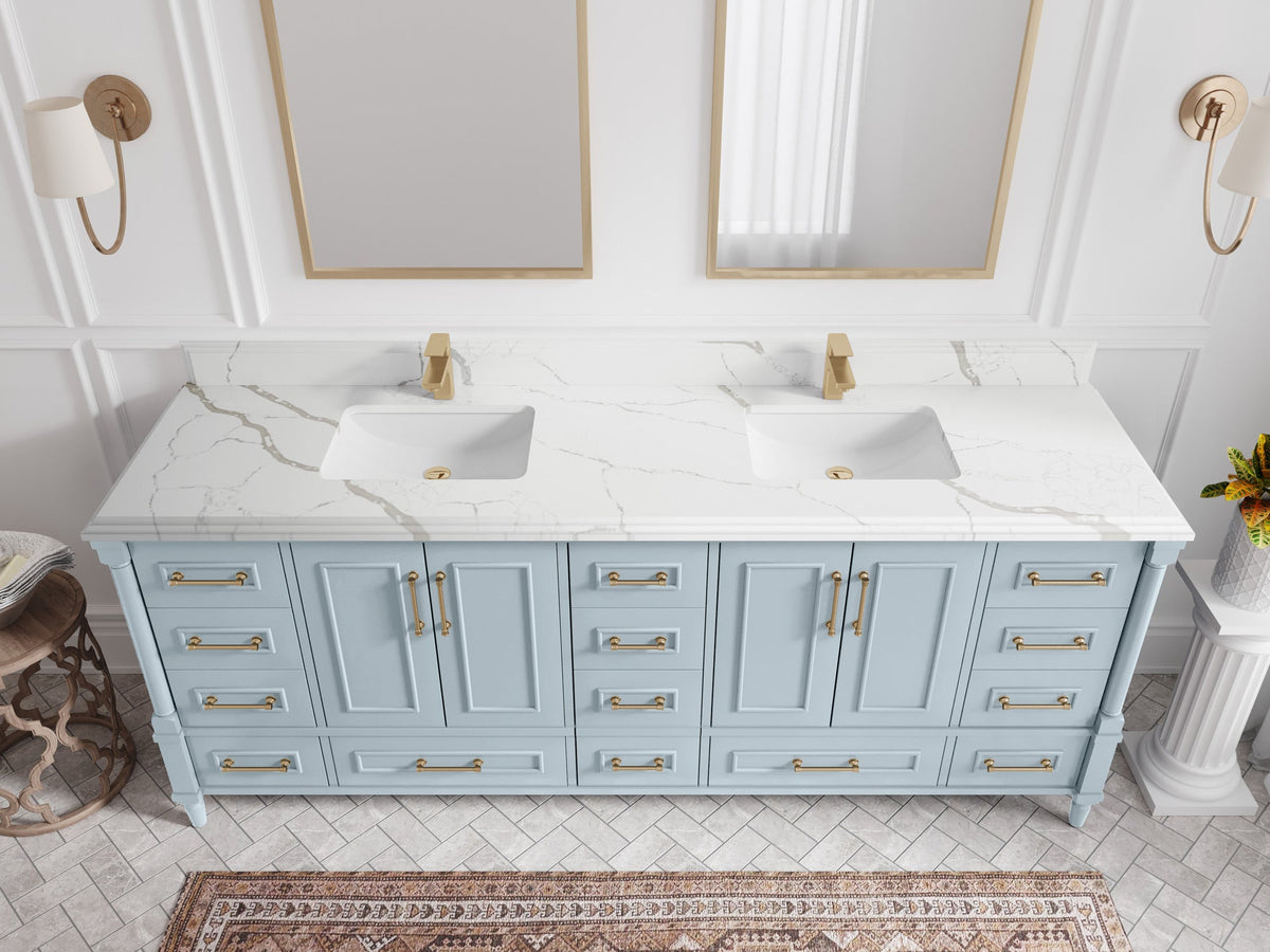 Aberdeen 84 in. W x 22 in. D Double Sink Bathroom Vanity - Willow Bath and Vanity