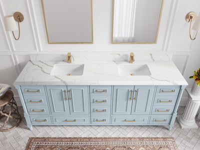 Aberdeen 84 in. W x 22 in. D Double Sink Bathroom Vanity - Willow Bath and Vanity