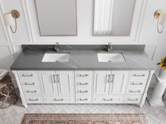 Aberdeen 84 in. W x 22 in. D Double Sink Bathroom Vanity - photo 32