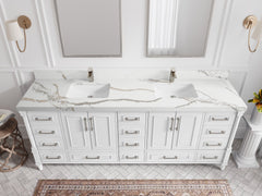 Aberdeen 84 in. W x 22 in. D Double Sink Bathroom Vanity - photo 10