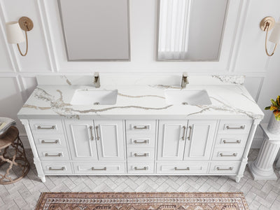 Aberdeen 84 in. W x 22 in. D Double Sink Bathroom Vanity - Willow Bath and Vanity