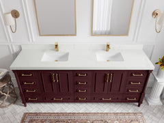 Aberdeen 84 in. W x 22 in. D Double Sink Bathroom Vanity - photo 27