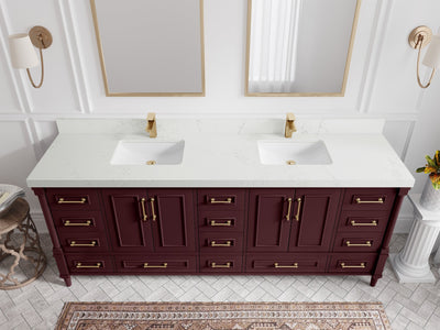 Aberdeen 84 in. W x 22 in. D Double Sink Bathroom Vanity - Willow Bath and Vanity