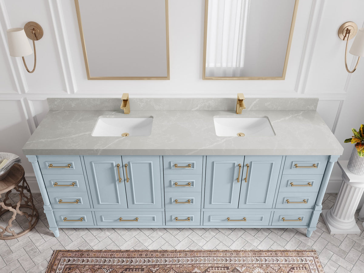 Aberdeen 84 in. W x 22 in. D Double Sink Bathroom Vanity - Willow Bath and Vanity