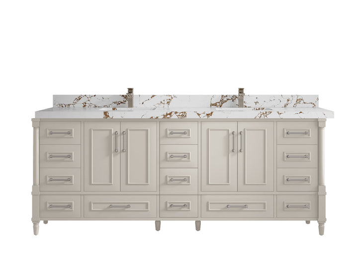 Aberdeen 84 in. W x 22 in. D Double Sink Bathroom Vanity - photo 34