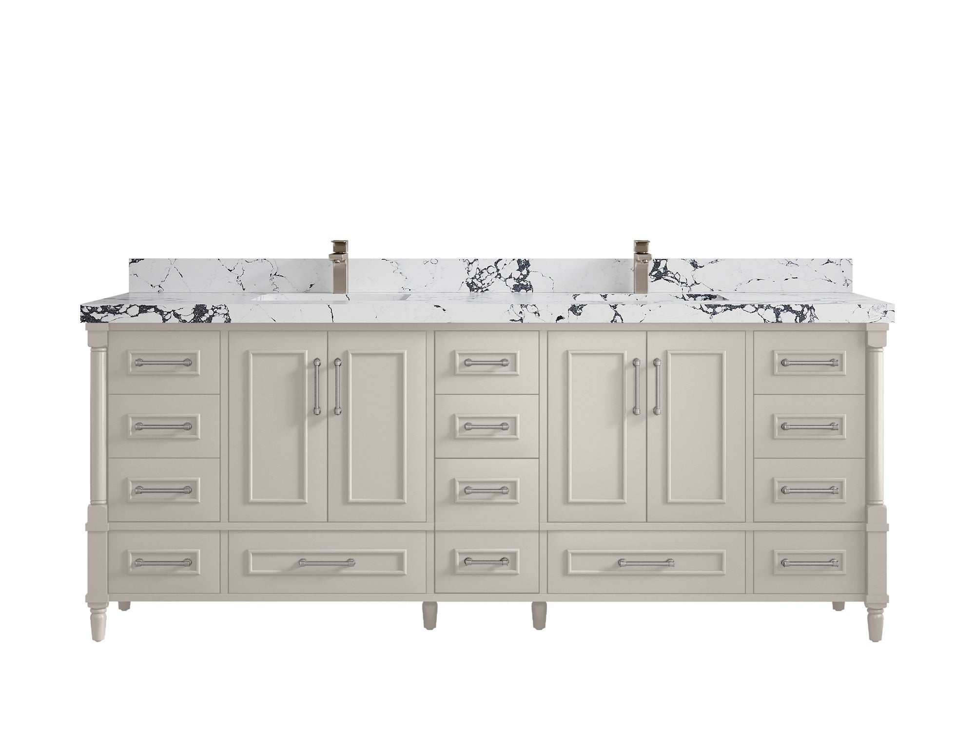 Aberdeen 84 in. W x 22 in. D Double Sink Bathroom Vanity - Willow Bath and Vanity