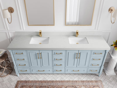 Aberdeen 84 in. W x 22 in. D Double Sink Bathroom Vanity - Willow Bath and Vanity